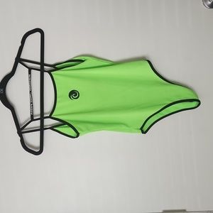 Bright green bodysuit